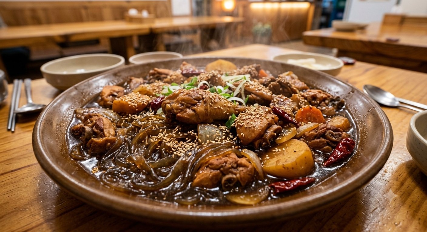 Andong Jjimdak: Sweet and Savory Korean Braised Chicken with Glass Noodles